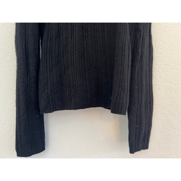 Elie Tahari Shoulderless Wool Cashmere Ribbed Shirt Womens Small Minimalist - Picture 12 of 16